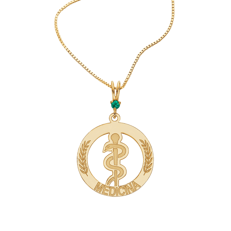 Pingente De Formatura De Ouro 18K Medicina
